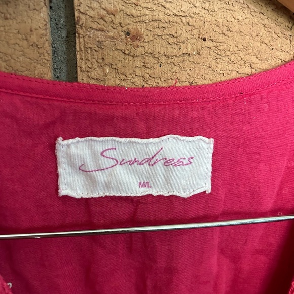 Sundress Juliana Sequin Dress Saint Barth Blush Pink Flowy High Low Size M/L - Picture 3 of 8